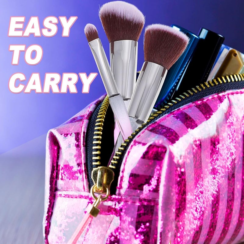 10Pcs Purple Makeup Brushes Set Soft Bristles For Beginners Professional Cosmetic Kit - Image 2